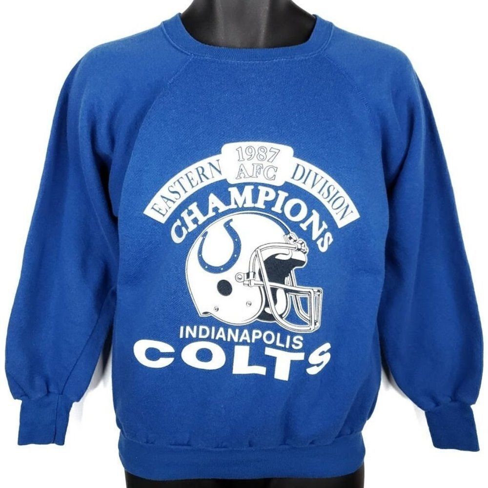 Indianapolis Colts Sweatshirt Vintage 80s 1987 AFC Eastern Division Champions